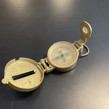 Vintage Engineer Directional Compass Gold Tone