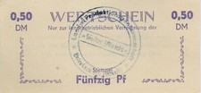 DDR Geldschein Wertschein Geld 0,50 Mark LPG Halenbeck Krs. Pritzwalk, Varia 1
