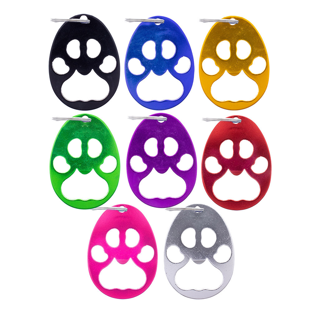 Aluminum Paw Print Bottle Opener Key Chain Multiple Colors & Lot