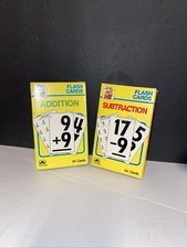 VTG 1989 Golden Step Ahead Math Flash Cards Addition Subtraction School Children