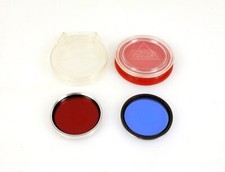 49mm Blue & Red Lens Filers Vintage (Set of 2)
