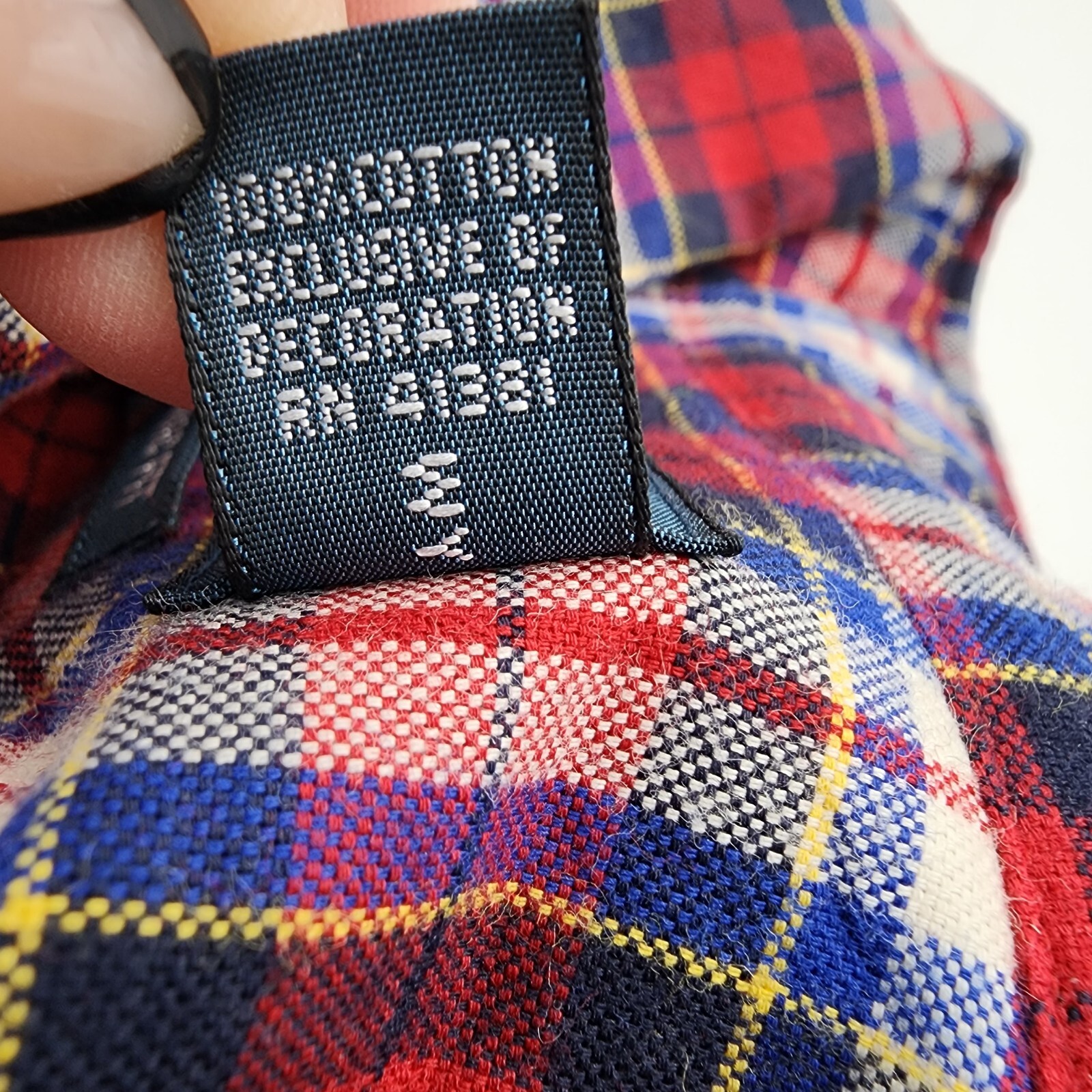 Ralph Lauren Button Up Shirt Mens XL Long Sleeve Red Blue Plaid Navy Pony Cotton thumbnail 12