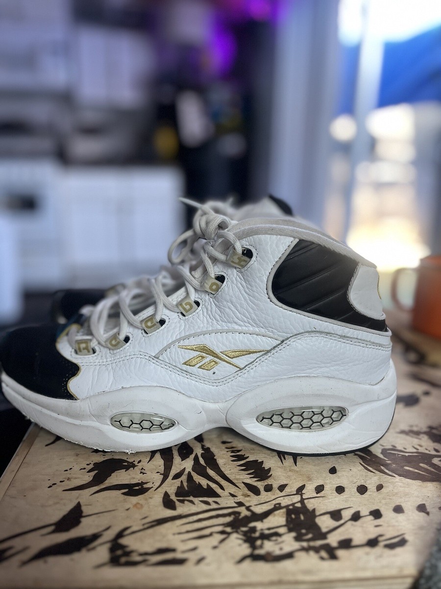 reebok question mid black toe