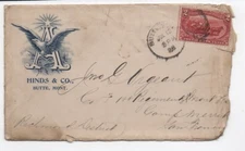 1898 US Advertising Cover Anheuser Busch Distributor Hinds & Co Butte Montana