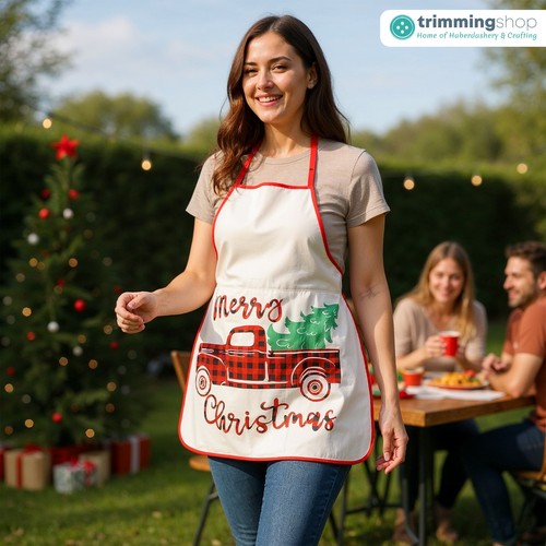 Christmas Adult Chef Apron Kitchen Cooking Baking Festive Fun Craft Xmas 2025 - Picture 27 of 37