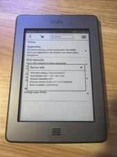 Amazon Kindle Touch 4th Gen D01200 Wi-Fi E-Reader Gray Tested