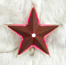 Vintage Noma Glolite Illuminated Christmas Tree Star Topper Metal Decoration