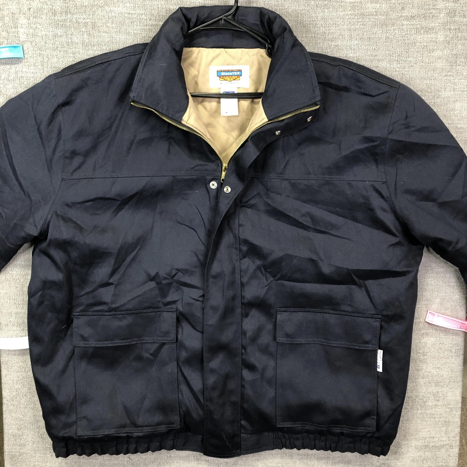 BlazeTEX Jacket Mens 3XL Blue Canvas Quilted Insulated FR Bomber Workwear 91420N