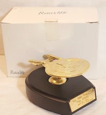 Star Trek Rare Gold USS Enterprise Figurine Limited Edition Collectable 34/1000