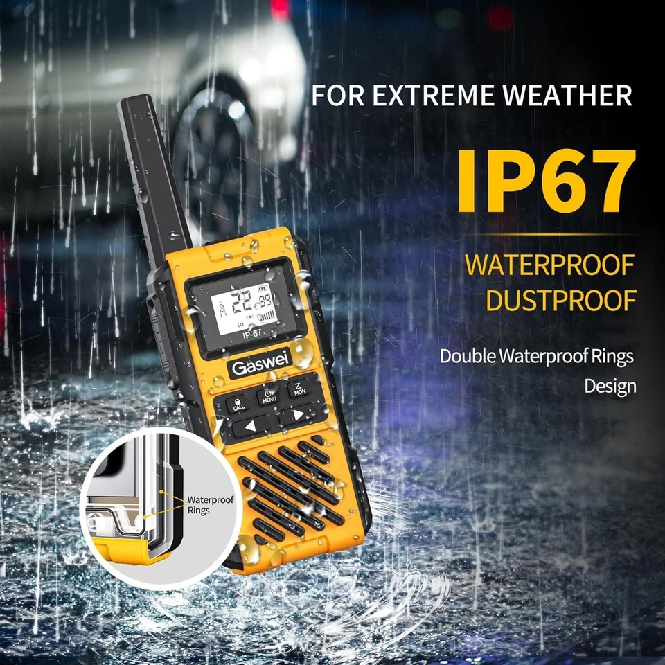 All-Weather Walkie Talkies - Waterproof and Long-Range with Hands-Free Operation - Image 4 of 4