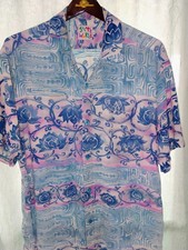 CLASSIC JAMS WORLD LIGHT BLUE FLORA HAWAIIAN SHIRT SZ MEN'S LARGE BY JAMS WORLD