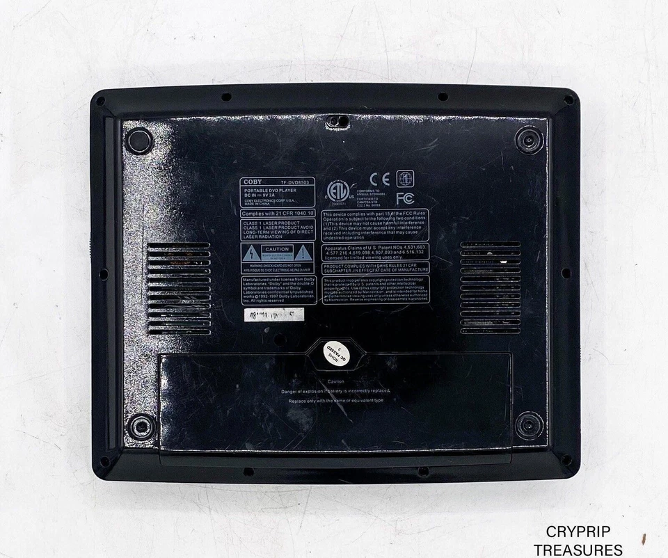 Coby TF-DVD8509 DVD Player (8.5") W/ SWIVEL SCREEN - NO POWER CORD - Image 3 of 3