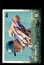 Signed Baseball Card Auto Pat Venditte 2015 Topps Update #US81 Oakland Athletics