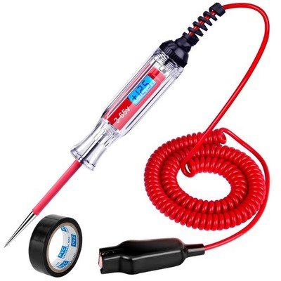 Durable 3-65V Digital Circuit Tester with Stainless Probe & 140-Inch Cable
