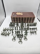 VTG Green Army Men Lot Of 55 Unmarked Plastic Toy Soldiers 70s