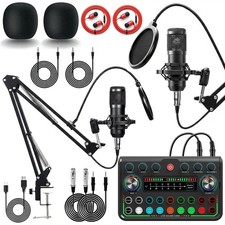 2026 Upgraded Podcast Equipment Bundle for 2, Recording Studio Kit with Dual ...
