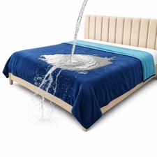 Queen Size Waterproof Blanket Stain-Proof, Spill-Proof Flannel Blanket for ...