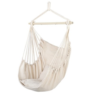 Hammock Swing Chair Hanging Rope Chair Cotton Porch Seat Seating Wear-Resistant