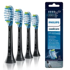 4-Pack Genuine C3 Premium Plaque Control Brush Heads, Black
