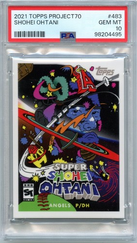 HOT CARD! PSA 10 Gem Mint!  2021 Topps Project70 SHOHEI OHTANI #483 Super Mario!