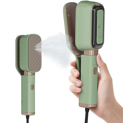 Handheld Press Steamer for Clothes, 3-in-1 Mini Travel Press Iron, 180° Rotat...