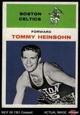 1961 Fleer #19 Tom Heinsohn Celtics HOF Holy Cross 2 - GOOD