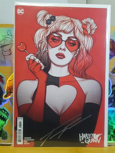 HARLEY QUINN #36 CVR B JENNY FRISON CARD STOCK Variant Signed J. Frison & Coa!!! - Picture 10 of 11
