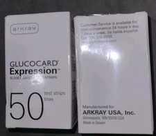 Arkray Glucocard Expression Test Strips, 2 of 50 Each 100 Total Exp 09/2025