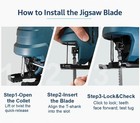 30PCS Jigsaw Blades Set, Assorted T-Shank Jig Saw Blades for Wood, Metal & Plast