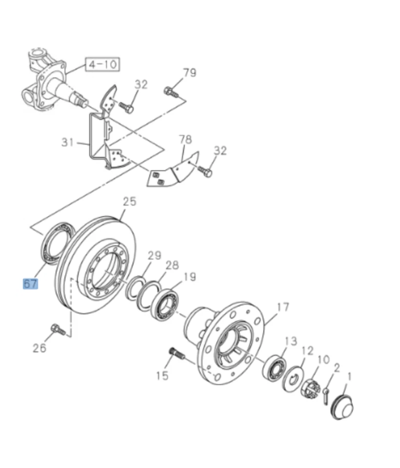 Sensor de rotor ABS anillo delantero para ISUZU NRR NPR NPR-HD NQR 4JJ1 4HE1 4HK1 07-24 Foto 2 de 4
