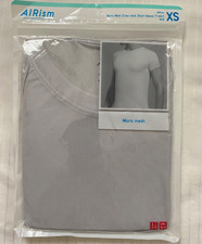 Uniqlo Mens AIRism Micro Mesh Gray Crew Neck T-Short Steve Size XS NWT