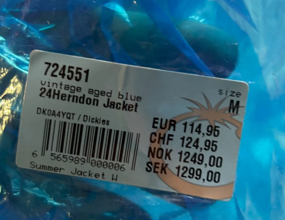 Chaqueta De Jeans Dickies Para Hombre, Azul, Talla M - Imagen 4 de 4