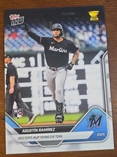 2025 Topps Now Rookie Cup - Agustin Ramirez #RC-9 (RC) Miami Marlins