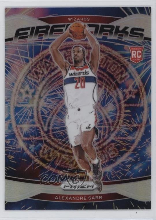 2024-25 Panini Prizm Fireworks Silver Prizm Alexandre Sarr #21 17ma