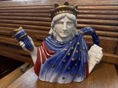 Fitz & Floyd Statue Of Liberty Limited Edition Collector s Series Large Teapot