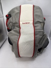 Baby Carrier BABY BJORN ORIGINAL Newborn 8-25 Lb Gray White MESH Hands Free