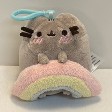 Gund Rainbow Pusheen Backpack Clip 6058995 Plush 4"