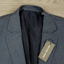 Michael Kors DXL Sport Coat Mens 46XL Extra Long Silk  Wool Blue Two Button NEW