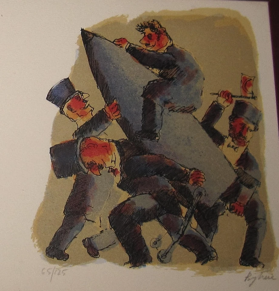 Franz Borghese  Il Razzo Serigrafia su carta esemplare 65/125 Molto bella - Immagine 2 di 3