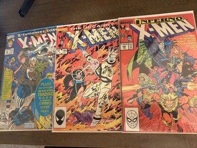  LOT OF 4 UNCANNY X-MEN #239 #184 #240 SINISTER 1ST APP MARVEL COMICS INFERNO 
