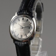 Reloj Pulsera Nivada Vintage Mujer Mecánico (Manual) Plateado 23mm Nueva Correa Cuero