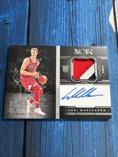 2017-18 PANINI NOIR AUTO PATCH JERSEY RC LAURI MARKKANEN /99