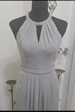 David  s Bridal long gray bridesmaid dress size 24