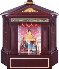Nutcracker Suite Animated Wood Christmas Music Box, Holiday Décor, Plays 8 Tchai