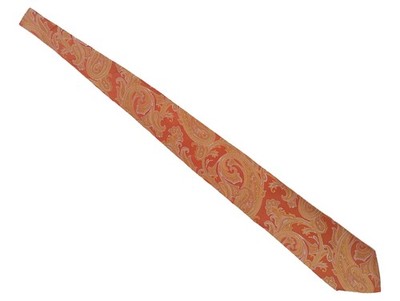 The Tie Bar Herren Krawatte Orange Paisley Seide Klassisch Business Elegant