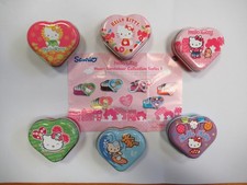 SET 6 Diversi Contenitori Vuoti HELLO KITTY HEART CONTAINER Serie 1