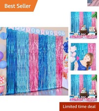 Lightweight Cartoon-Themed Fringe Curtains, 2 Pack - Ideal for Kids' Birthdays