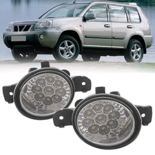 PAIR LED Front Bumper Fog Light Lamp For Nissan X-Trail Xtrail T30 2000-05 2006