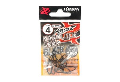 Xesta Hard Lock Snap Black Size 4 270 lb , 6 pieces (4790)