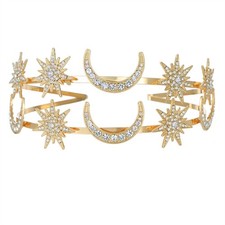 Party Headband Bohemian Rhinestones Star Moon Hairband Tiaras Crowns Headpiece